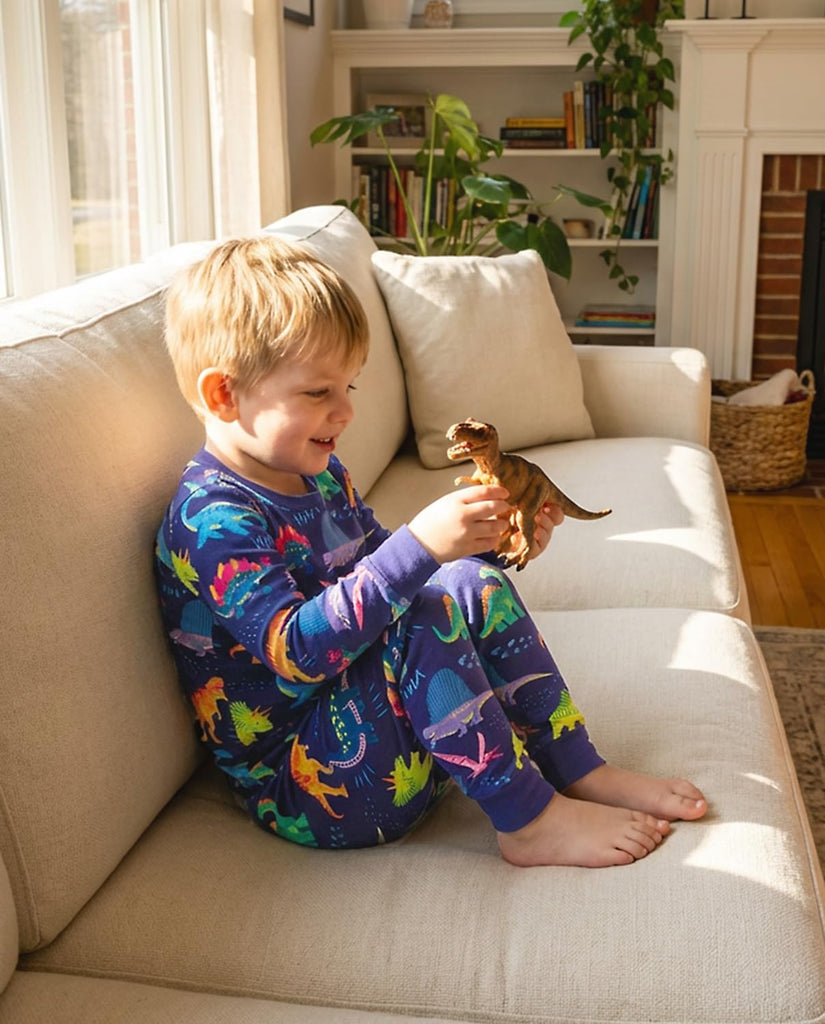 Bamboo Viscose Toddler Kids Pajamas Set, Long Sleeve Boys