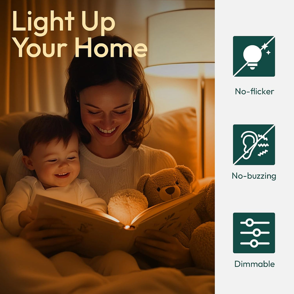 E12 LED Bulbs, Dimmable Chandelier Light Bulbs 40 Watt Equivalent, Flame Tip CA11 Candelabra Light Bulbs 4W, Amber