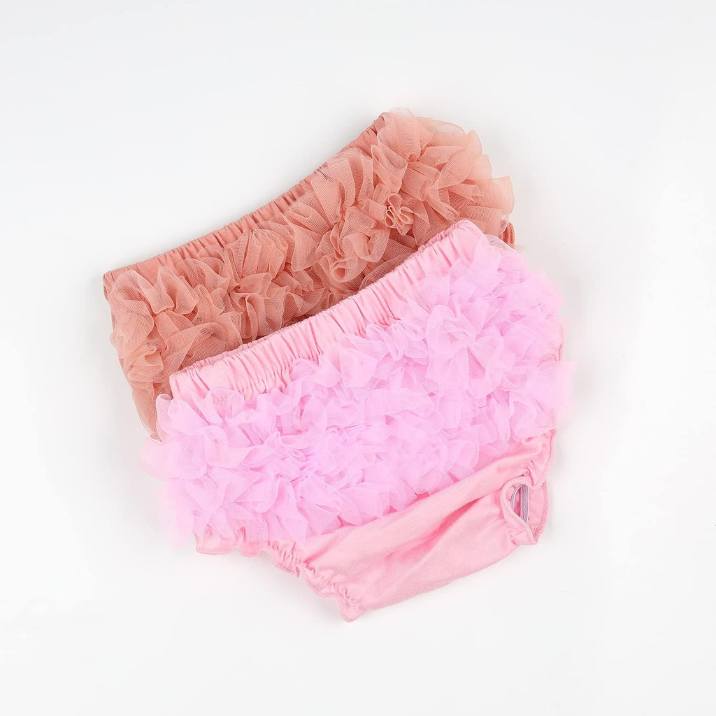 Baby Infant Girls 2PCS Set Tulle Ruffle Bloomer