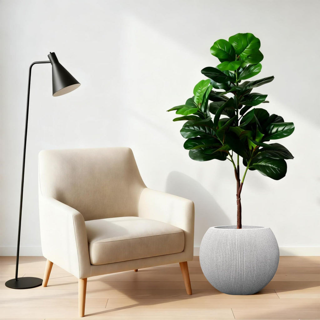 11.8" H x 14.5" Dia Large Round Plastic Planter Pot with Drainage & Plug