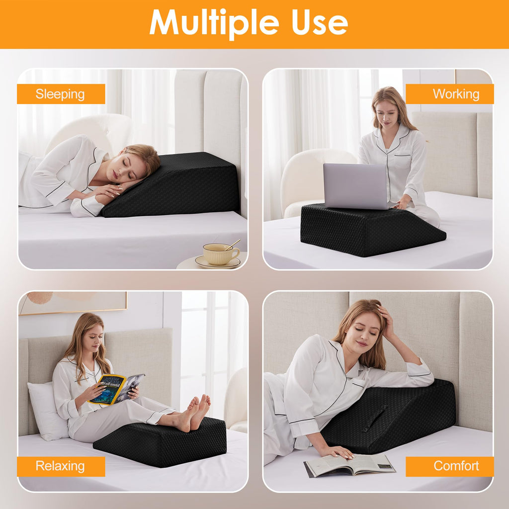 Leg Elevation Pillow for After Surgery, Leg Elevating Pillow for Swelling and Blood Circulation, Leg Wedge Pillow for