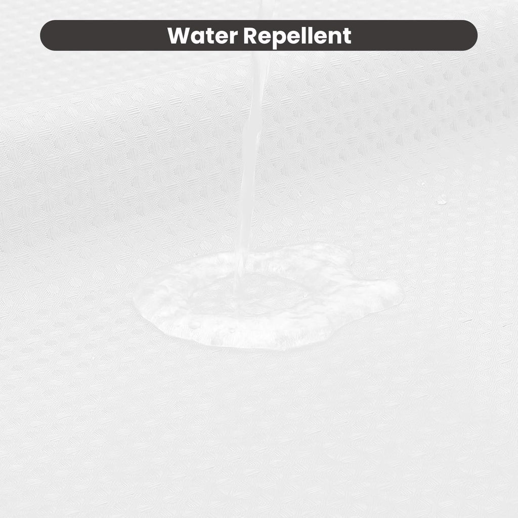 No Hook Shower Curtain with Removable Snap-in Liner, Waffle Weave 230 GSM Polyester, Weighted Hem, Water Repellent