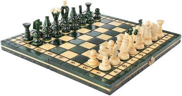 Beautiful Handcrafted Wooden Chess Set with Wooden Board and Handcrafted Chess Pieces - Gift idea Products (12.5''