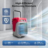 170 PPD Commercial Dehumidifier with Pump & Drain Hose, LGR Industrial Use