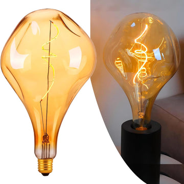 Oversized Irregular Vintage LEDEdison Bulbs Dimmable 2200K 5W Amber E26 1PK