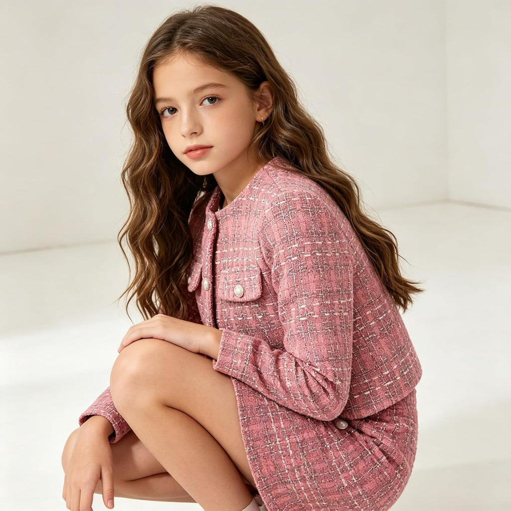 Girls 2 Piece Outfits Skirt Sets Party Dresses School Sports Clothes