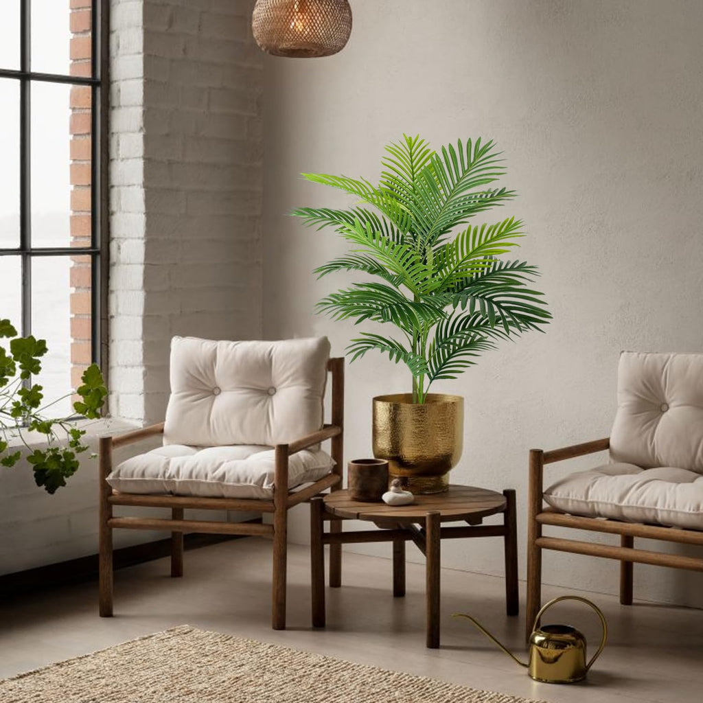 Artificial Palm Plant Tree, Potted Artificial Plant Decoration, 38" Tall