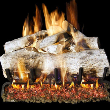 Peterson 18-inch Mountain Birch Log Set with Vented G4 Burner