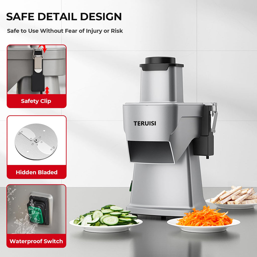 4-In-1 Electric Vegetable Chopper, 200W Vegetable Slicer Food Processor, Veggie Food Cutter With Slicing Shredding