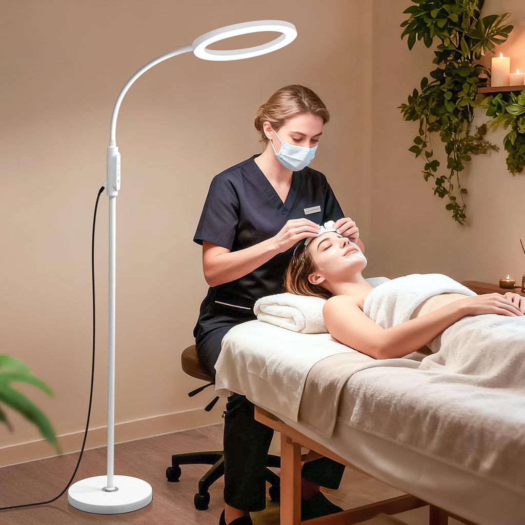 Supe Bright 24W Dimmable LED Floor Lamp with Remote Touch Control Adjustable Gooseneck Standing Light for Reading
