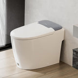 Non-Electric Elongated Smart Toilet with Built-In Bidet, Powerful Flush System, ADA Comfort Height, Soft Open and Close Lid, Air Pressure-Assisted Flush