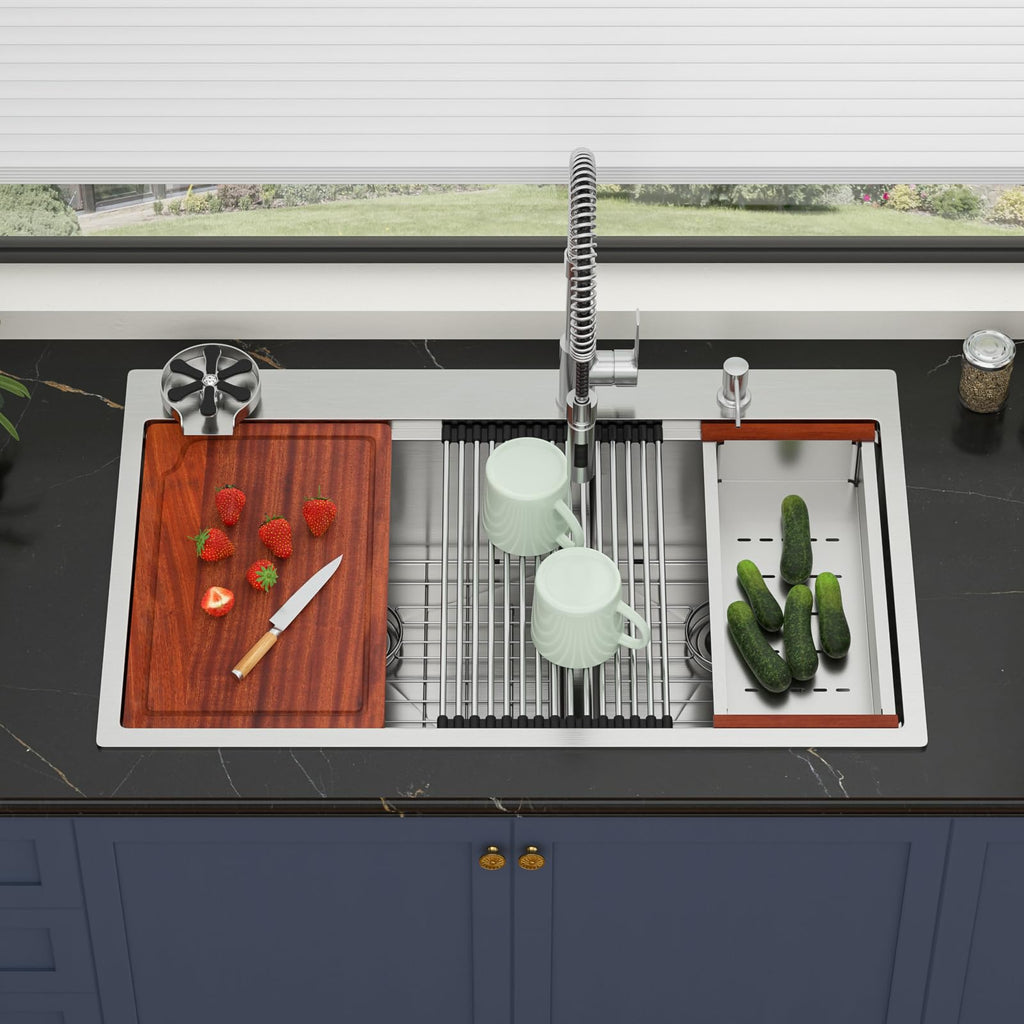 36 Drop In Double Bowl Kitchen Sink 60/40