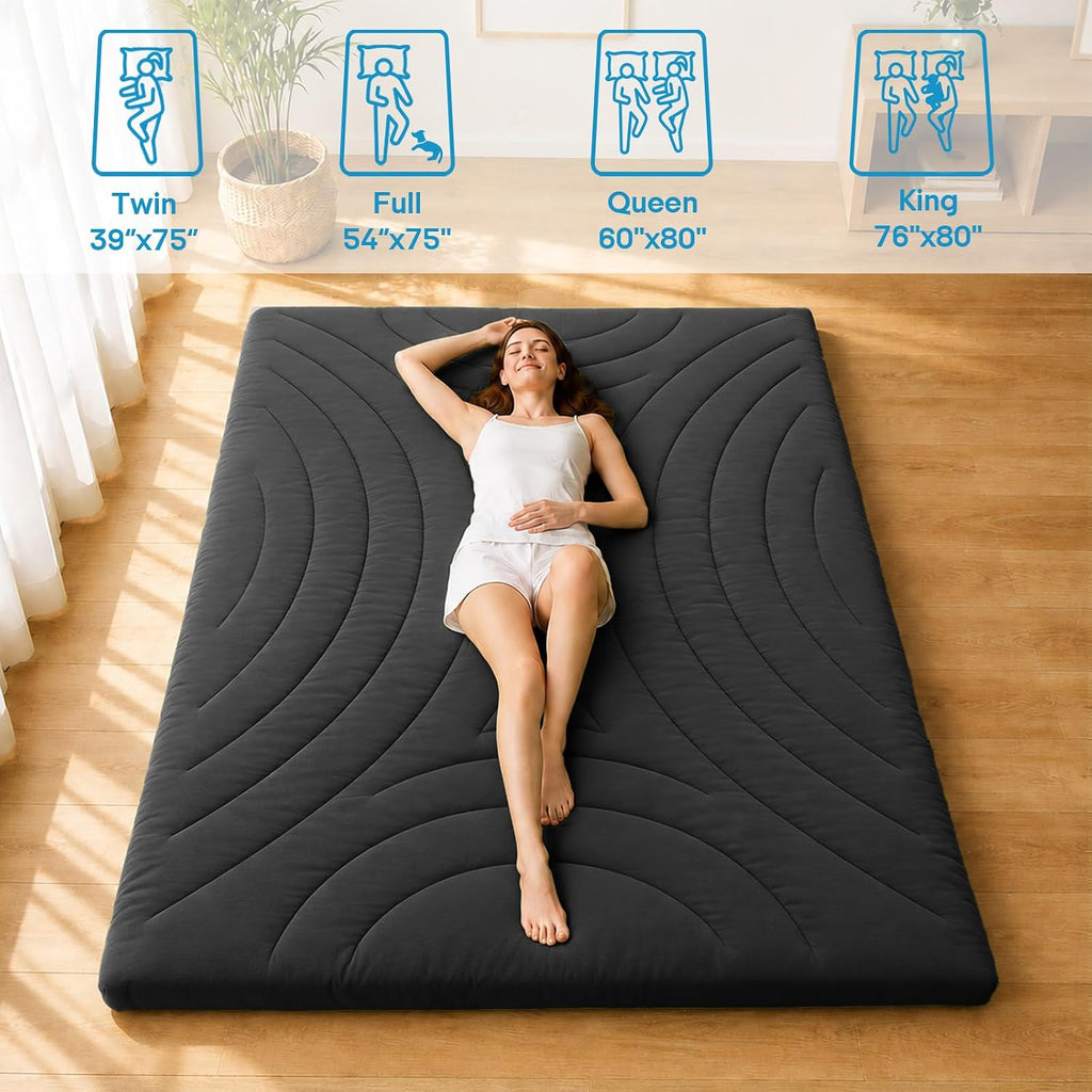 4in Japanese Floor Mattress, Foldable Futon Mattress