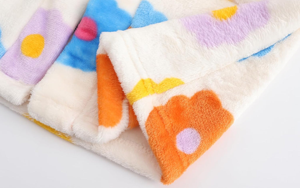 Kids Hooded Bathrobe Girls Soft Plush Hooded Flannel Pajamas Sleepwear Boys Spa Robe