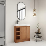 30 Inch Bathroom Vanity with Sink, Freestanding Bathroom Vanity,Flooring Storage Cabinet,Soft-Closing Door with