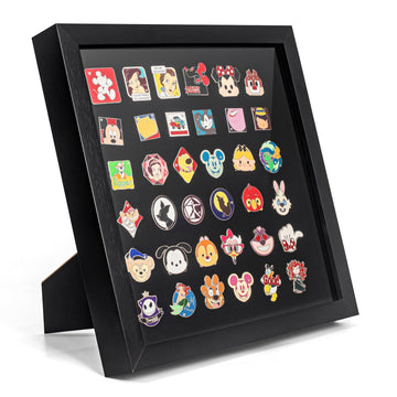 Enamel Pin Display Frame, 11x11 Shadow Box, Wall & Tabletop Display