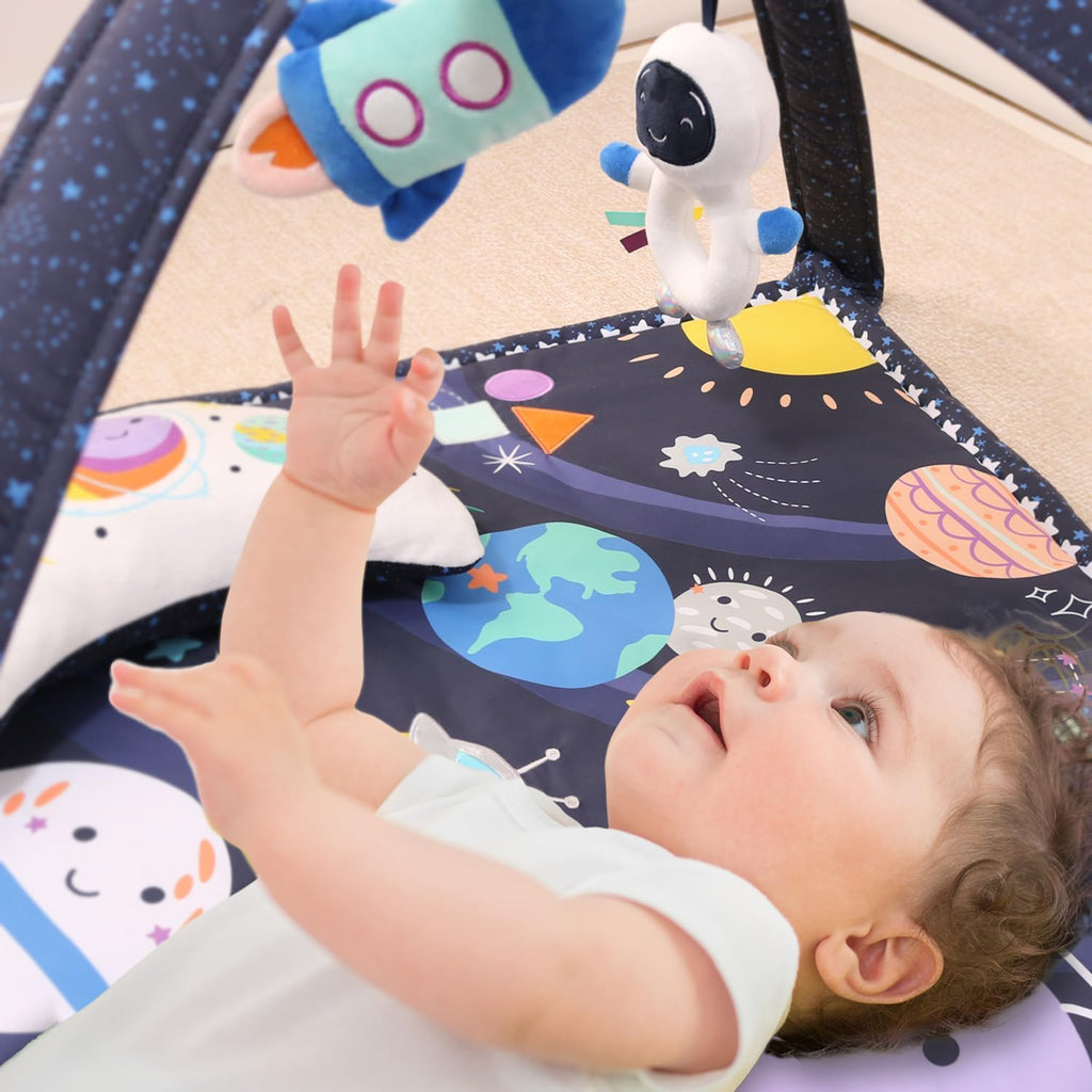 Unisex Baby Play Gym & in-1 Play Mat - Playmat Baby Toys 0-6, 6-12 Months Tummy Time Mat with Hanging Toys, Soft