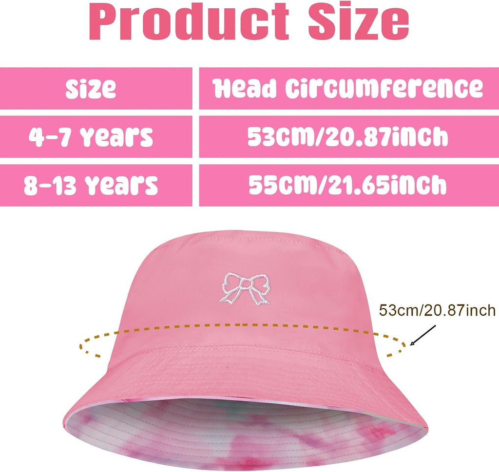 Kids Sun Hat Double Side Sun Protection Bucket Boys Girls Summer