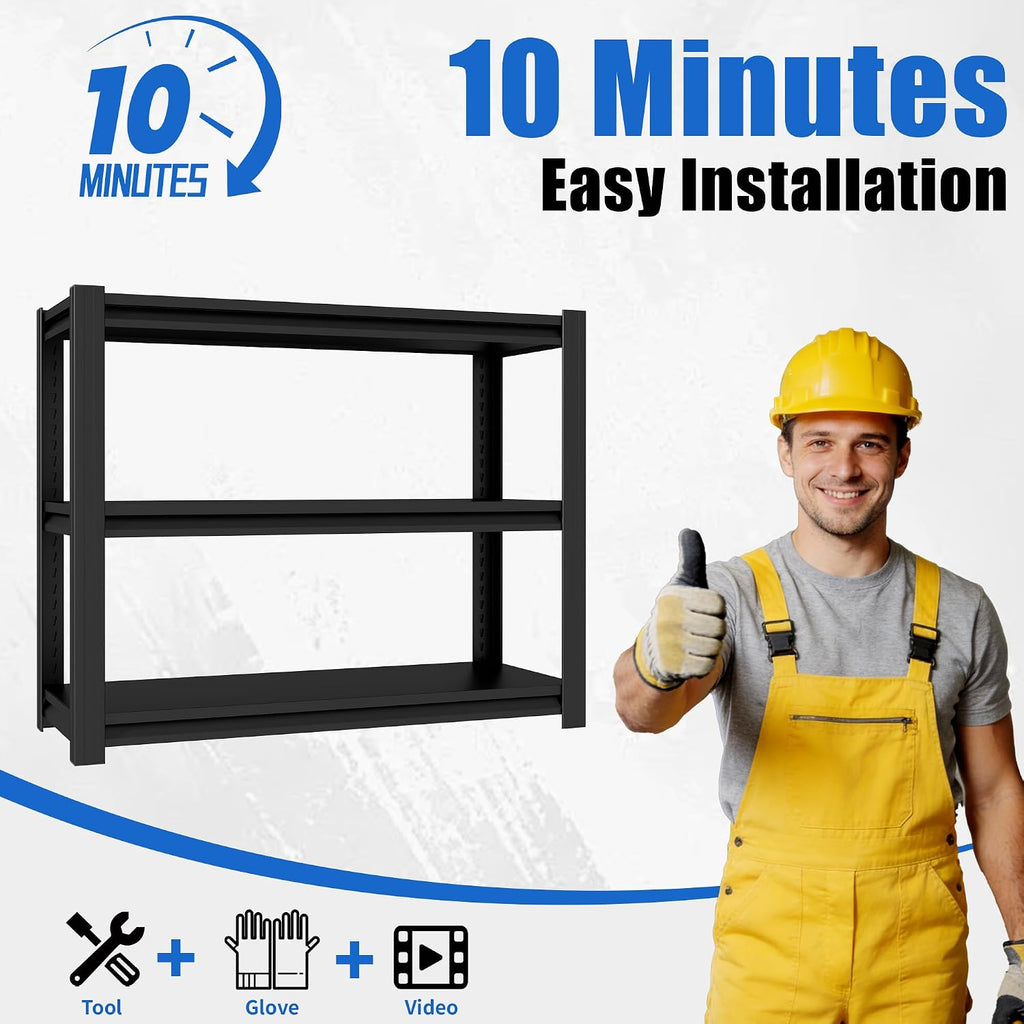 40 Gallon Fish Tank Stand, Metal Aquarium Stand, Adjustable Heavy Duty Garage Storage Shelving Rack, 3-Tier Fish Tank