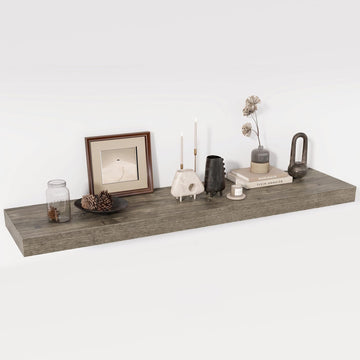 48 Inch Floating Shelves, 12" Deep Floating Shelf Wall Mounted, 48" Wall Shelves, Rustic Deep Bookshelf, Extra Deeper