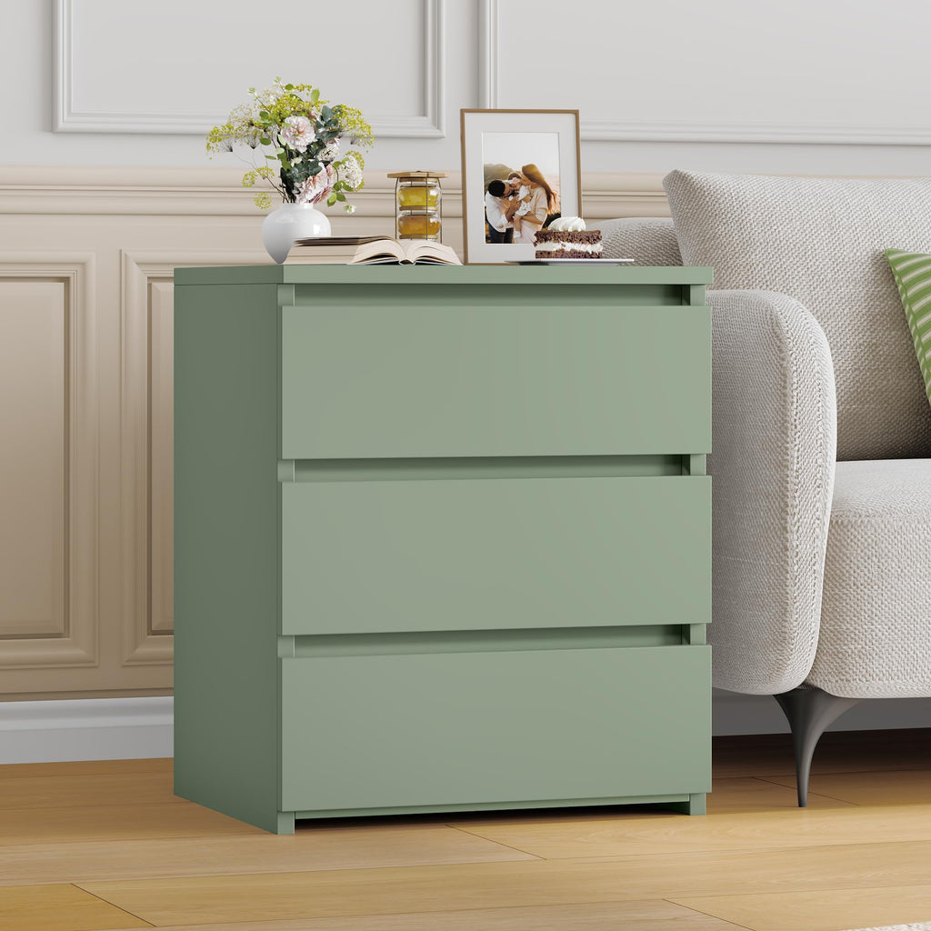 Small Nightstand Bedside Table Nightstand with 3 Drawer