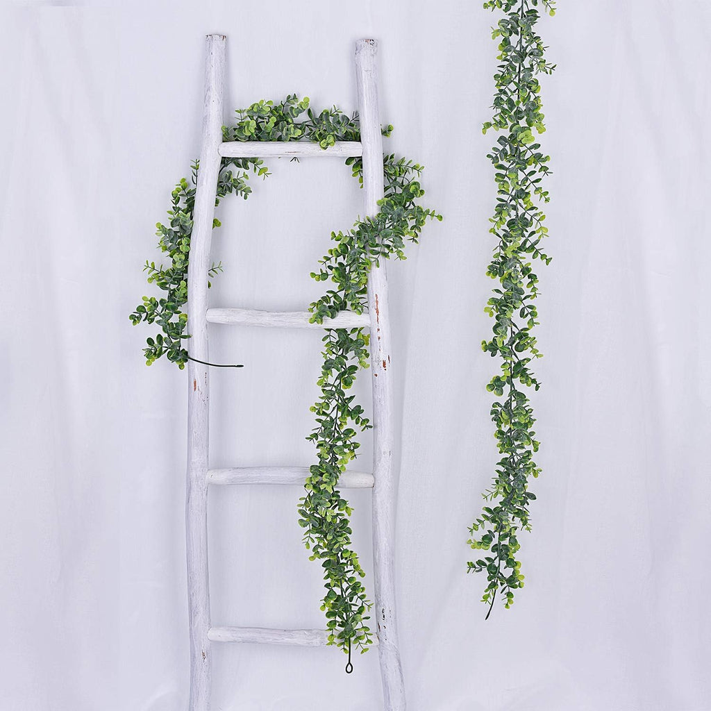 Artificial Eucalyptus Garland, Fake Eucalyptus Greenery Garland Wedding Backdrop Arch Wall Decor, 6 - Set of 6