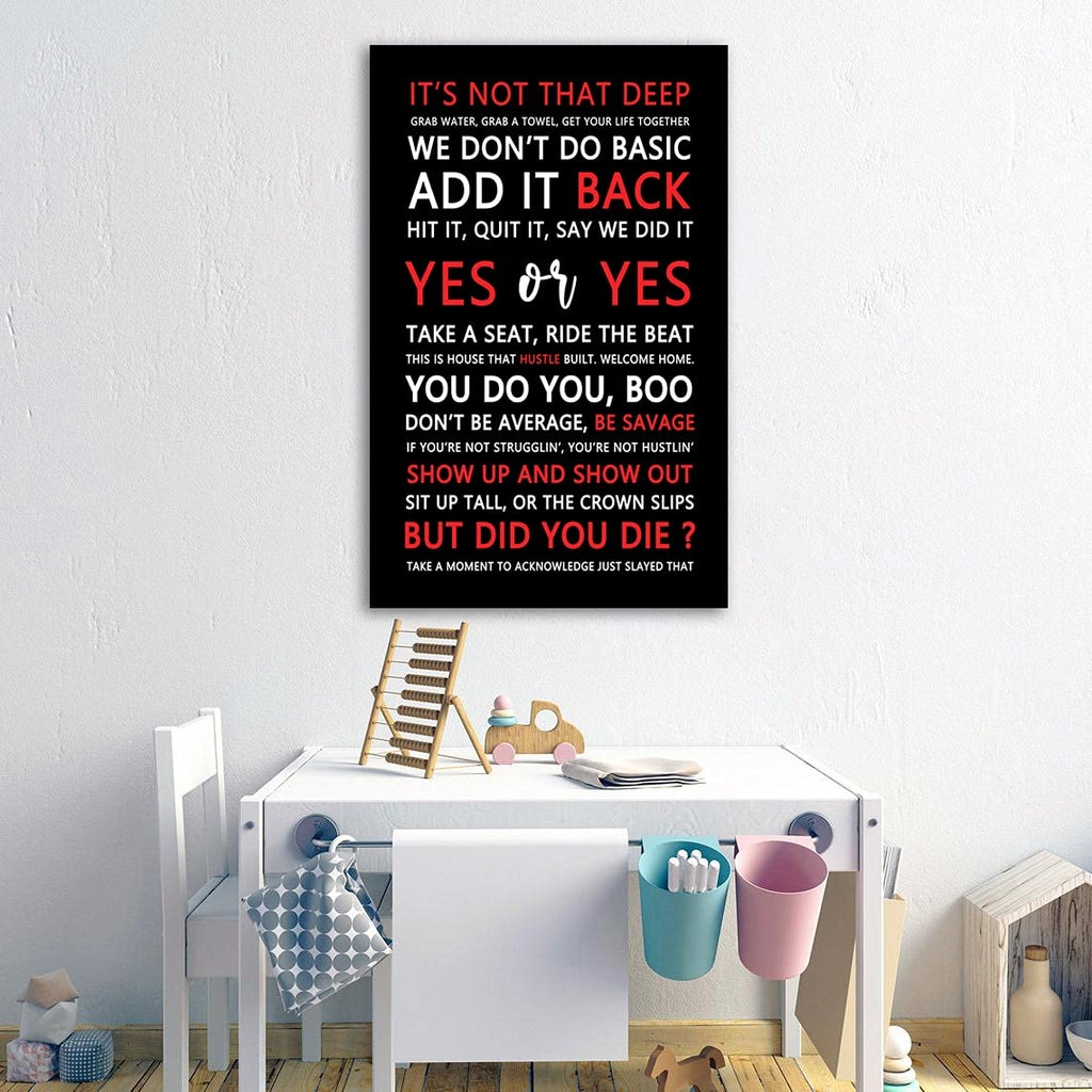 Mixed Quotes Fitspiration Motivational Quotes Print Canvas Wall Art • Inspirational Poster Artwork Modern Home Decor