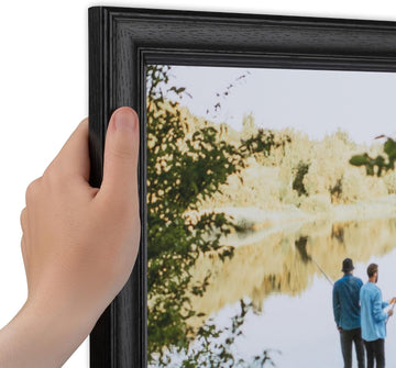 24x36 Inch Black Picture Frame, This 1.2500 Inch Custom Poster Frame is Galleria Noir - Comes with Acrylic and