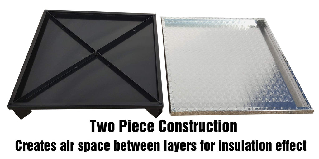 Deck Defender & Grass Guard - Fire Pit Base & Heat Shield - Polished Metal Fireproof Pad for Under Fire Pit - Heat