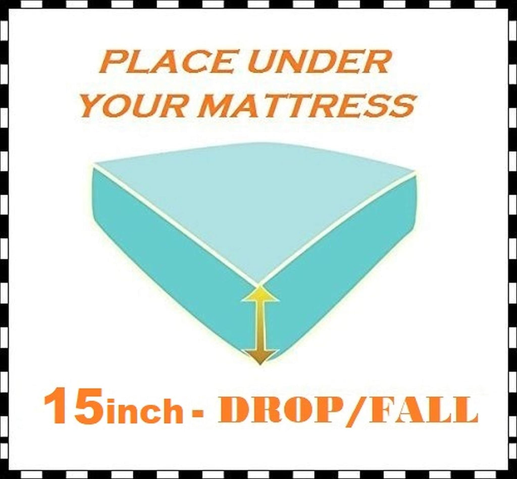 Silky-Soft Luxury Lace Fringe Dust Ruffle/Bed Skirt Microfiber Platform Wrinkle and Fade Resistant with 15inch Drop