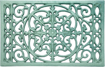 Cast Iron Trivet,9.6 x 6.3 Inch Metal Trivets with Rubber Feets,Heat Resistant Iron Trivets for Hot Dish Pot Pan