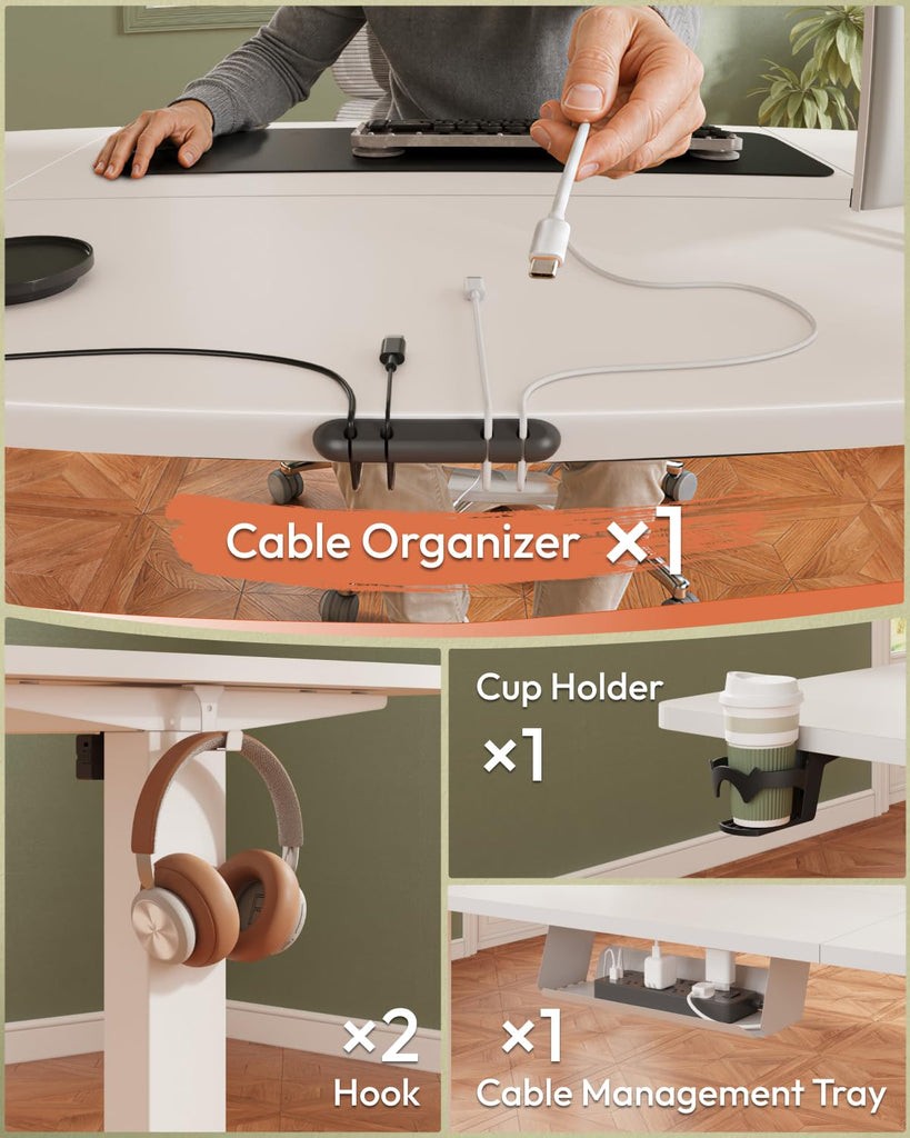 71x32'' Large Height Adjustable Ergonomic Electric Standing Desk