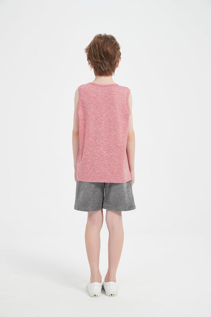 Pack Cotton Boys Shorts French Terry Kids Shorts with Drawstring
