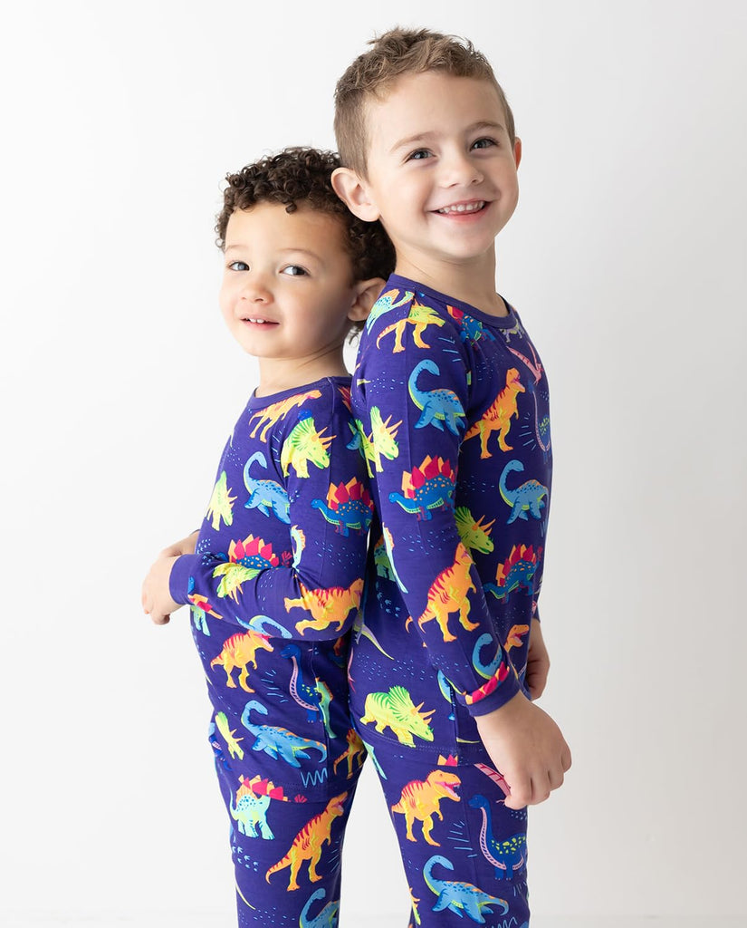 Bamboo Viscose Toddler Kids Pajamas Set, Long Sleeve Boys
