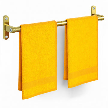 Polished Gold 24" Towel Rack, Rustproof Wall Mounted Towel Bar
