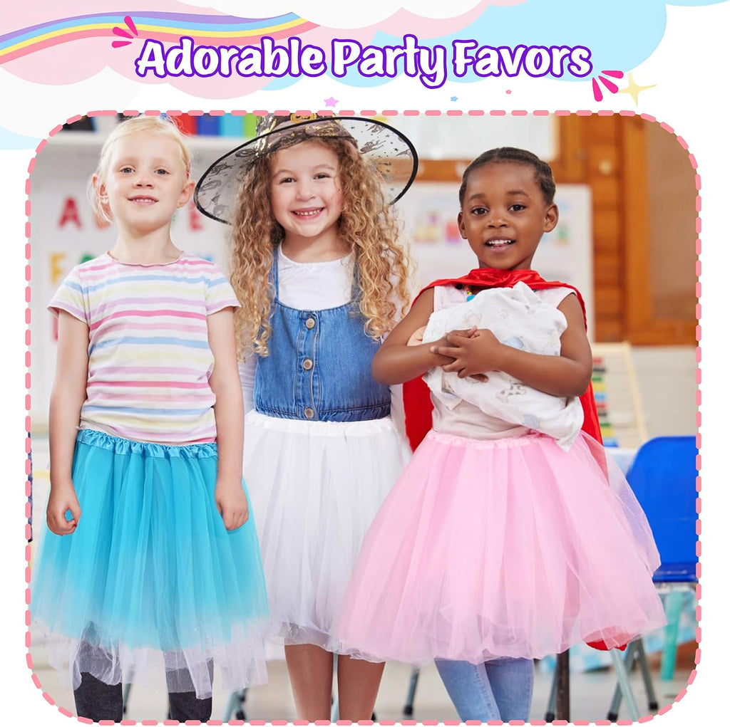 6pc Girls Ballet Tutu Kids Birthday Princess Party Favor Dress Skirt Set