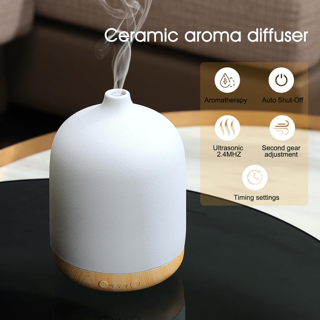 250ml Ceramic Essential Oil Diffusers, Aromatherapy Diffuser