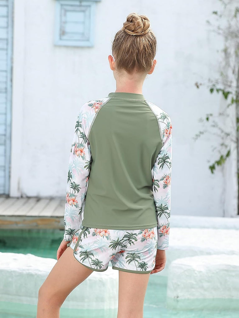 Girls Rash Guard Swimsuits 2 Piece Bathing Suit