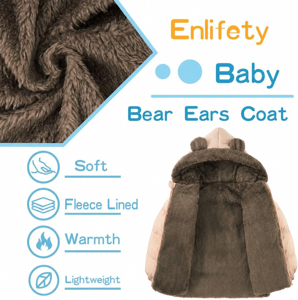 6M- Baby Toddler Winter Coat Boys Girls Puffer Jacket with Hood