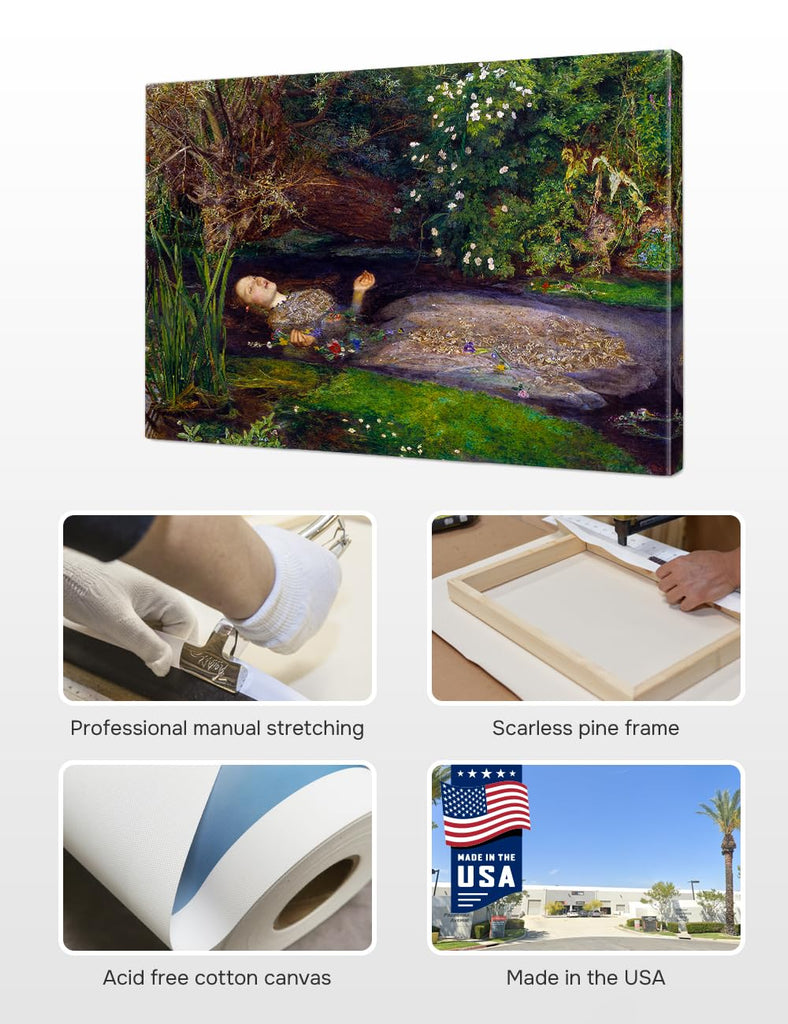 Ophelia Canvas Wall Art, Gallery Wrapped, 30x20