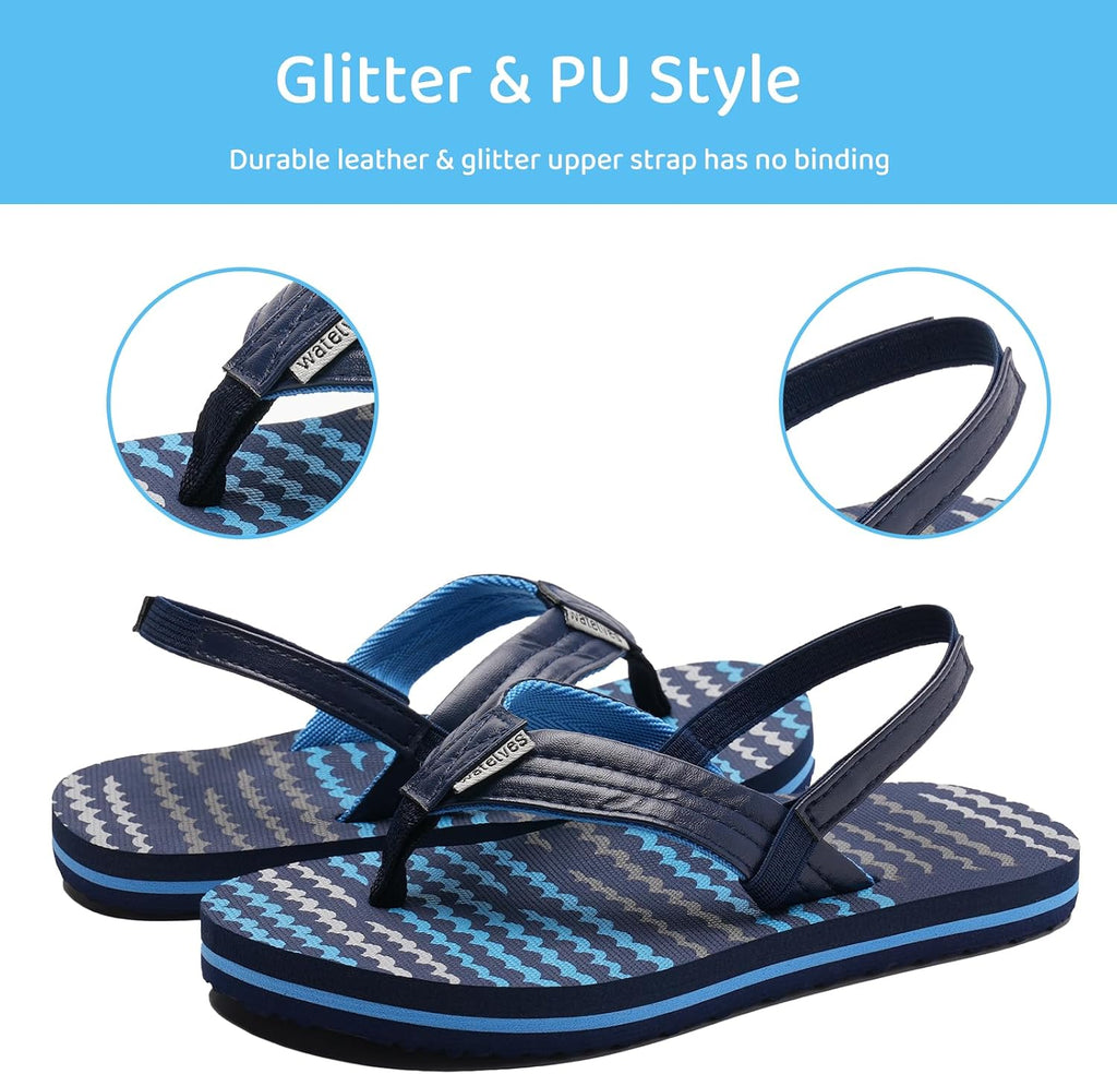 Girls & Boys Kids Flip Flop summer Slide Sandals Slip on Suitable for Bath Shower Beach pool (Little Kid/Big Kid)