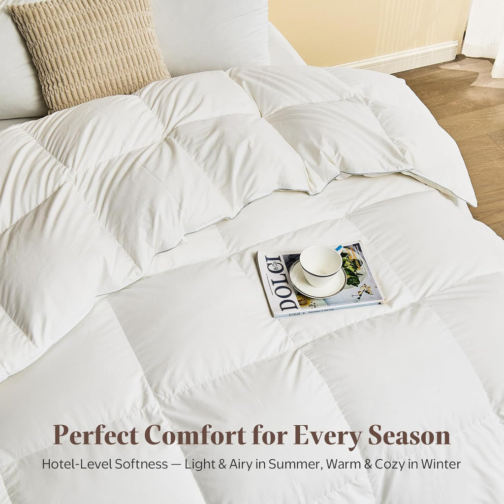 Luxury Down Feather Fiber Comforter Queen
