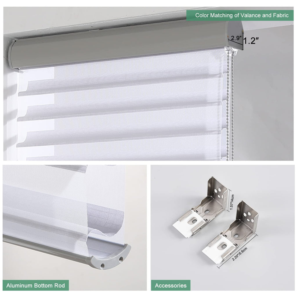 Custom Size Shangri-La Window Roller Shades Sheer Shades with Slub Pattern Light Filtering Room Darkening Solar