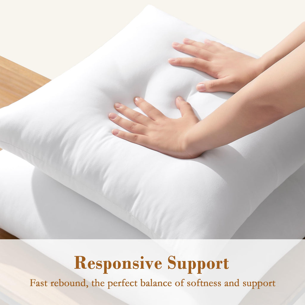 12x20 Pillow Inserts, Pack of 4, Fluffy Soft Lumbar Pillows Filled with Plump Stuffer, Rectangle Decorative Pillows