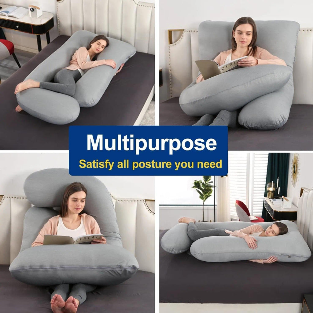 Pregnancy Pillows for Sleeping, U Shaped Full Body Maternity Pillow for Pregnant Women with Removable Bean Velvet
