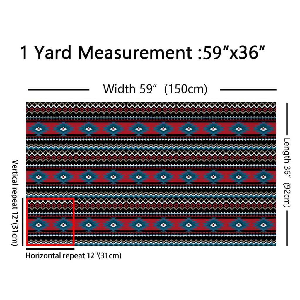 Geometric Stripes Exotic Fabric by The Yard 1 Yard Soft