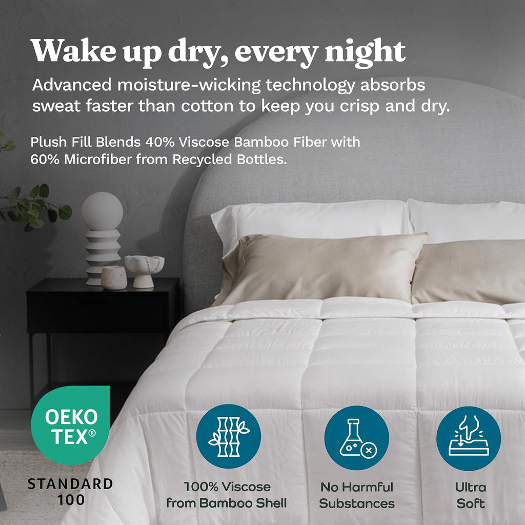 Bamboo Comforter - Queen Duvet Insert, 88"x90"