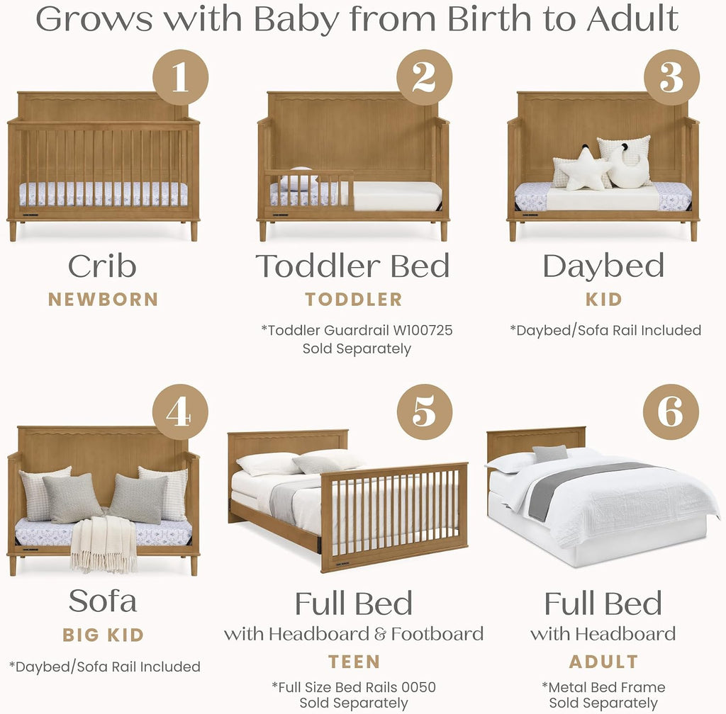 Penelope 6-in-1 Convertible Crib - Greenguard Gold Certified, Acorn