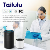 Air Purifiers for Bedroom Home, H14 True HEPA Air Purifier Filter, Quiet Air Cleaner With 12dB Sleep