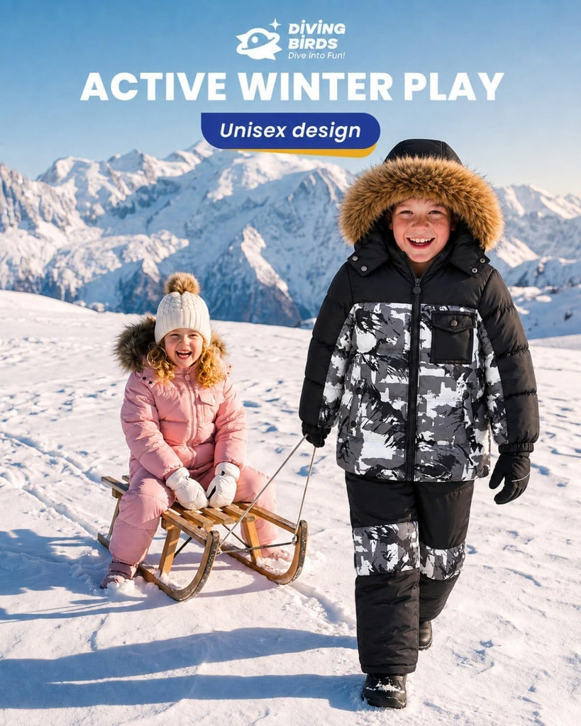 Kids Piece Insulated Winter Snowsuit